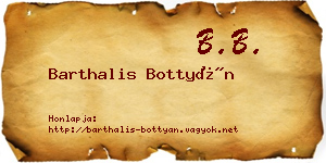 Barthalis Bottyán névjegykártya